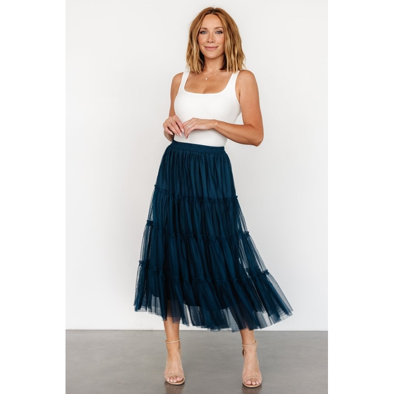 Galena Tulle Skirt | Deep Topaz