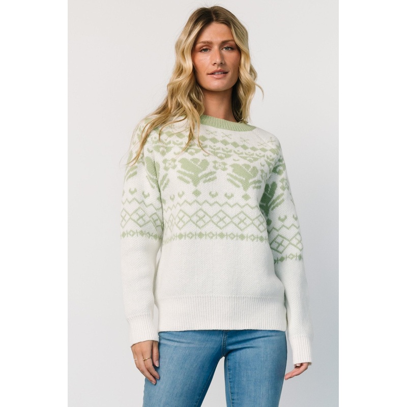 Lucerne Sweater | Ivory + Sage