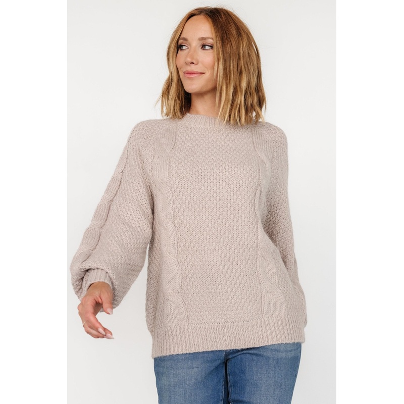 Lukas Cable Knit Sweater | Natural