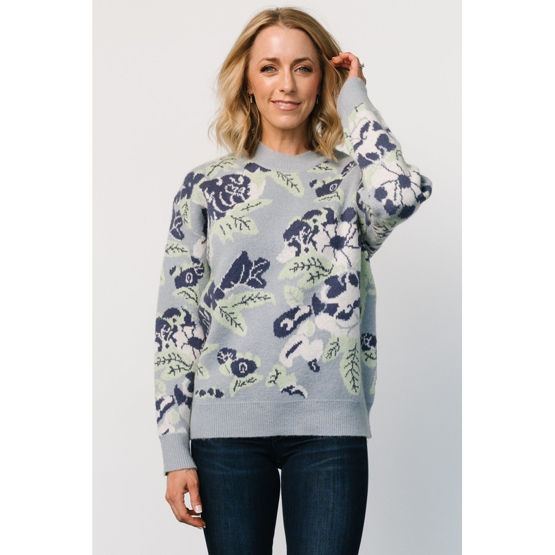 Munich Sweater | Light Blue Multi