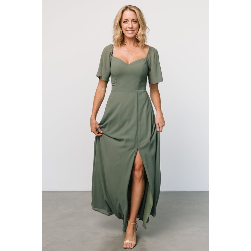 Sierra Sweetheart Maxi Dress | Dark Sage