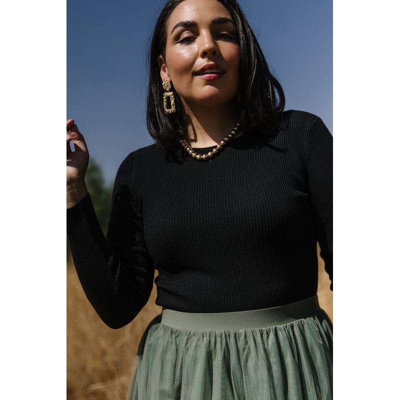 Sora Ribbed Top | Black|S|M|L|XL