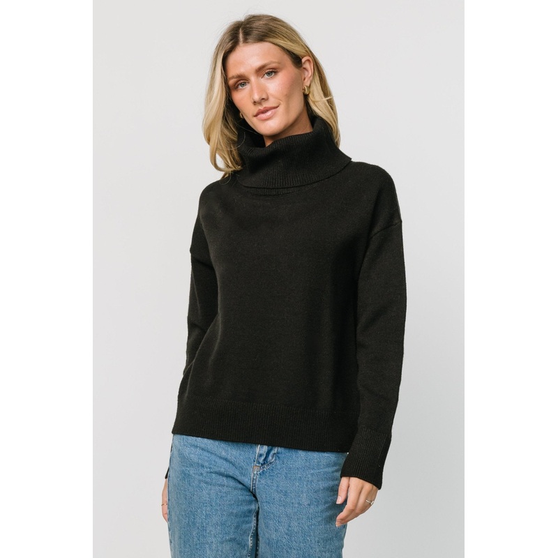 Tera Turtleneck Sweater | Black