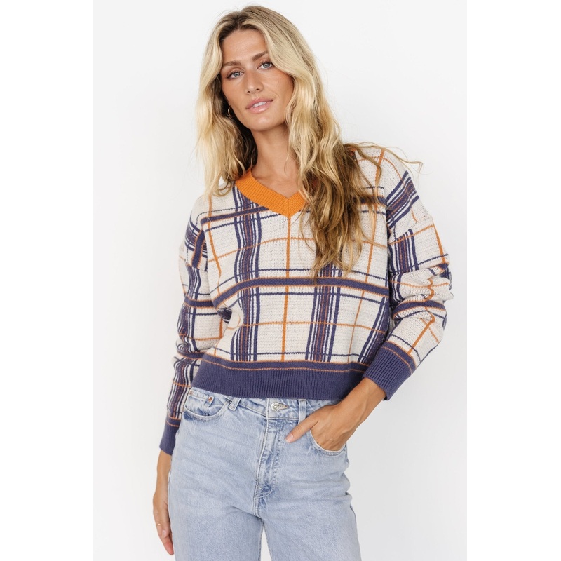 Verbier Sweater | Blue + Orange