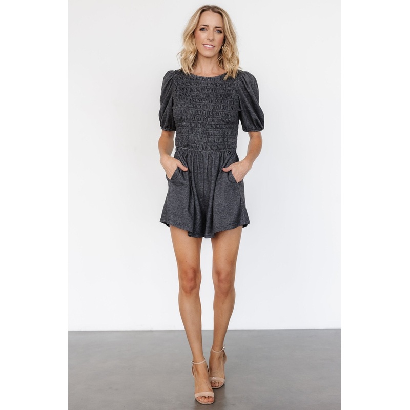 Beaumont Romper | Heather Black