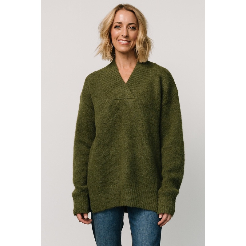 Calgary Oversized Sweater | Olive