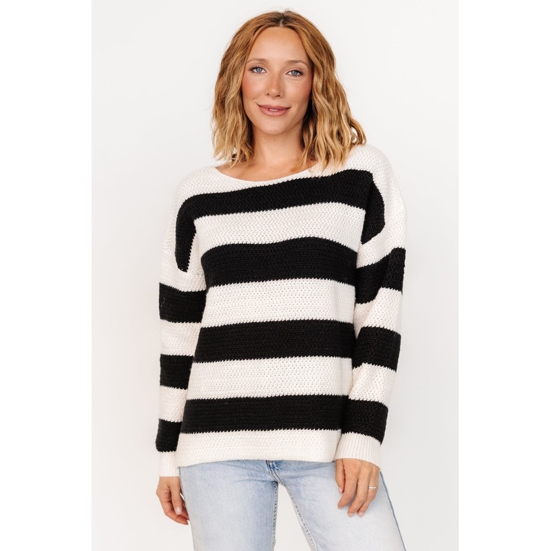 Cervinia Knit Sweater | Cream + Black