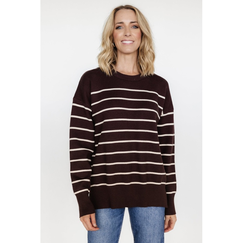 Colmar Striped Sweater | Clove + Cream