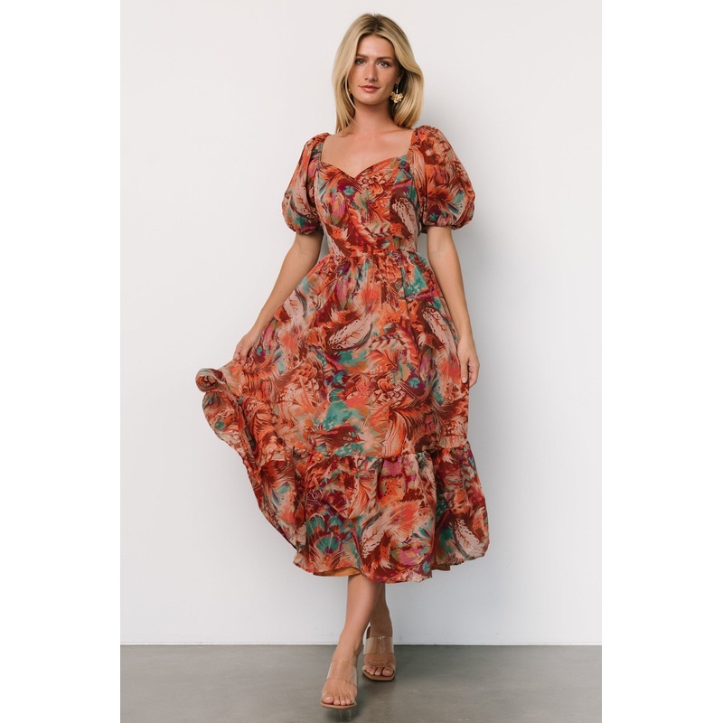 Ferentino Puff Sleeve Dress | Multi