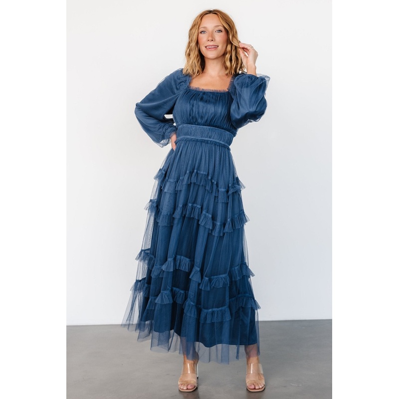 Hilda Tulle Maxi Dress | Vintage Navy