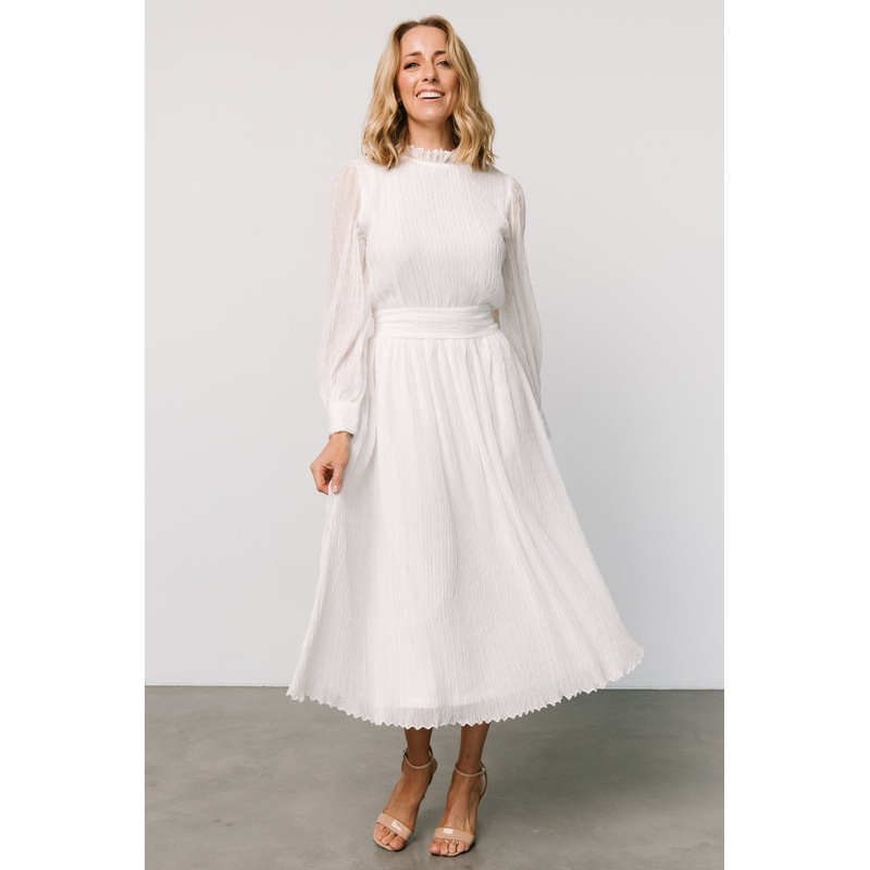 Julie Long Sleeve Dress | Off White