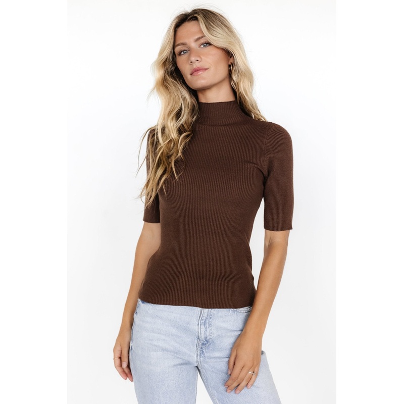 Liel Ribbed Top | Brown|S|M|L