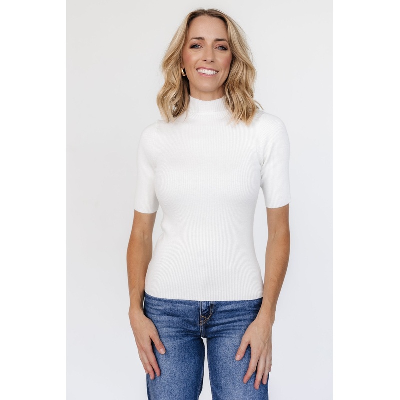 Liel Ribbed Top | Off White|S|M|L