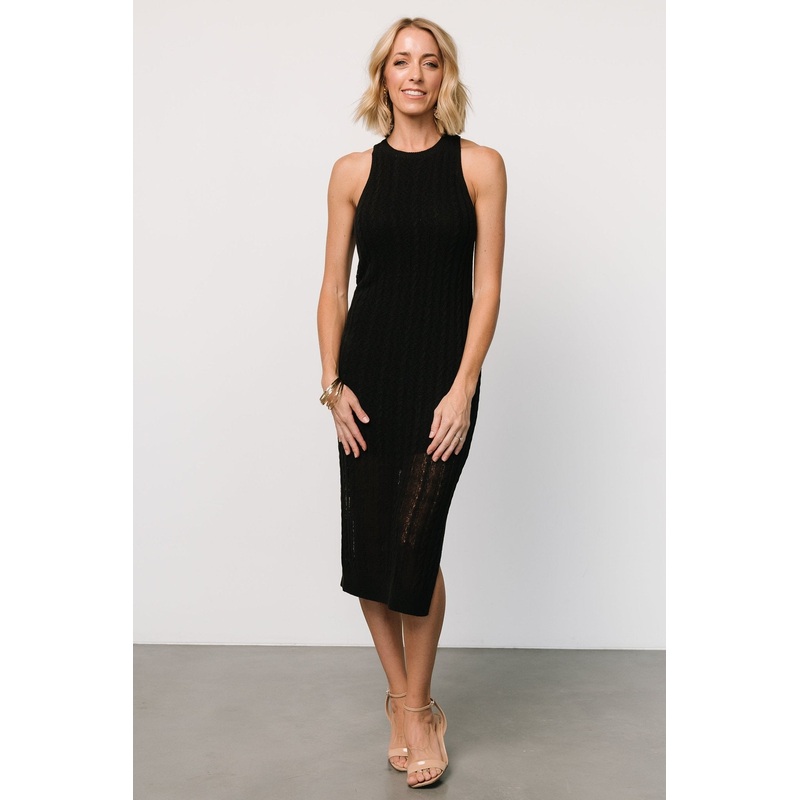 Nalani Knit Tank Dress | Black