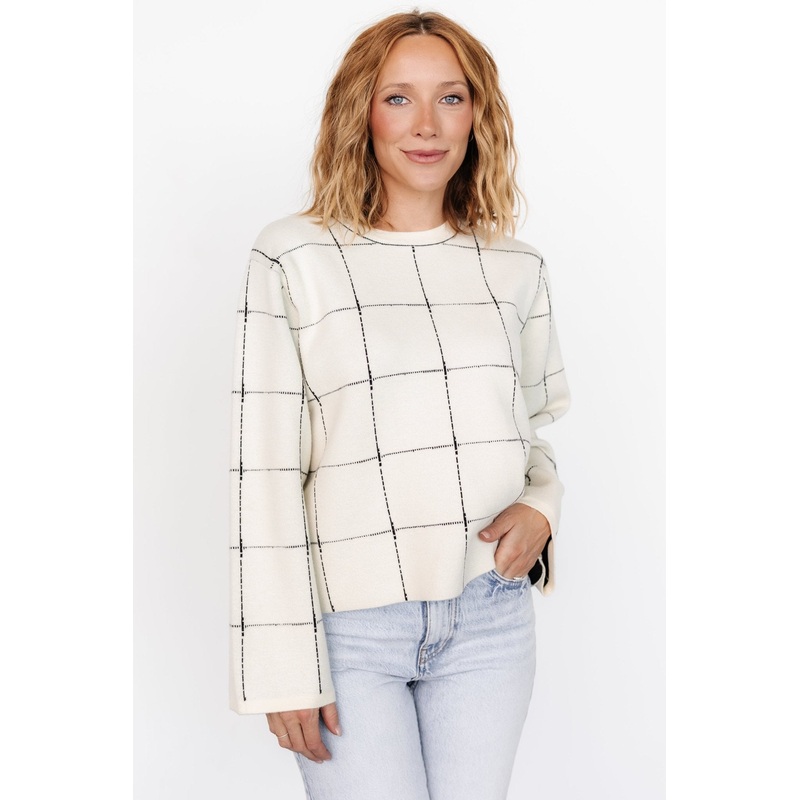 Remington Sweater | Ivory + Black