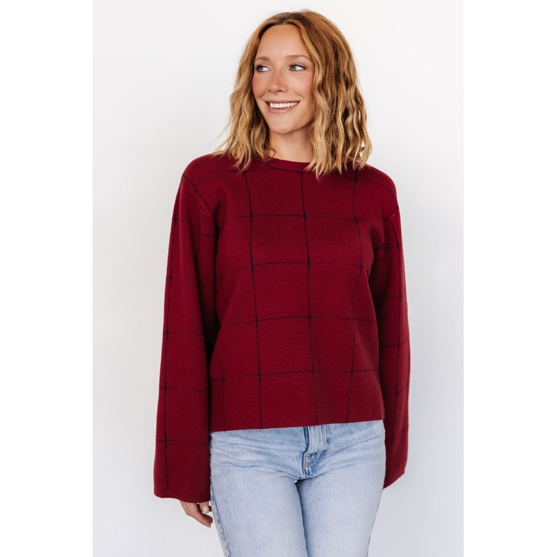 Remington Sweater | Red + Navy