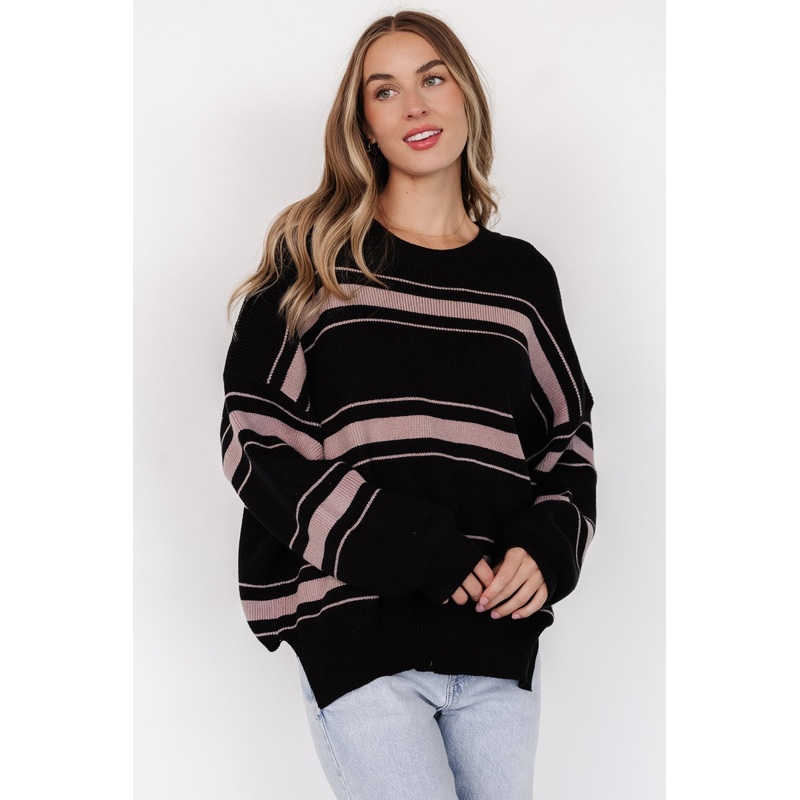 Charlie Striped Sweater | Black
