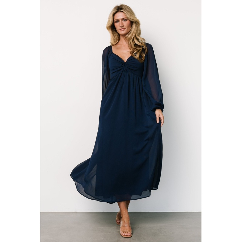 Dione Midi Dress | Navy|XS|S|M|L|XL
