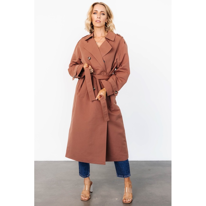 Elias Trench Coat | Warm Brown