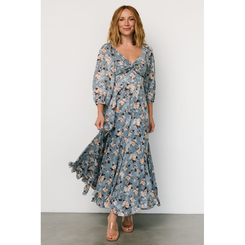 Estefania Maxi Dress | Blue + Peach Floral