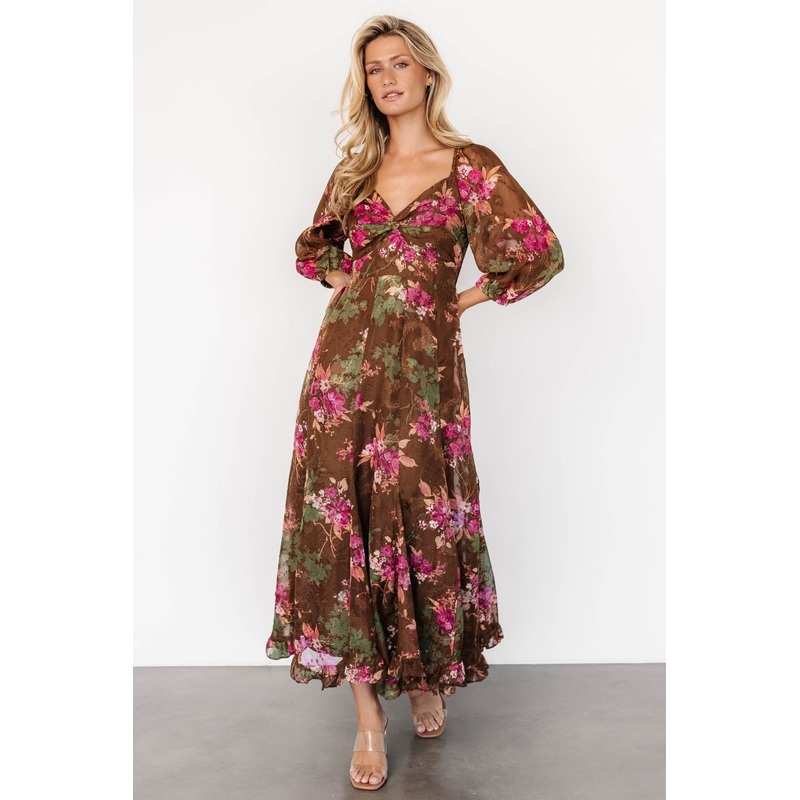 Estefania Maxi Dress | Brown Floral