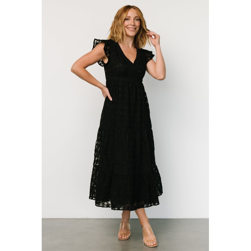 Ferrara Lace Maxi Dress | Black