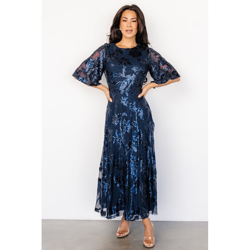 Lucy Sequin Dress | Navy|XS|S|M|L|XL|1XL|2XL|3XL