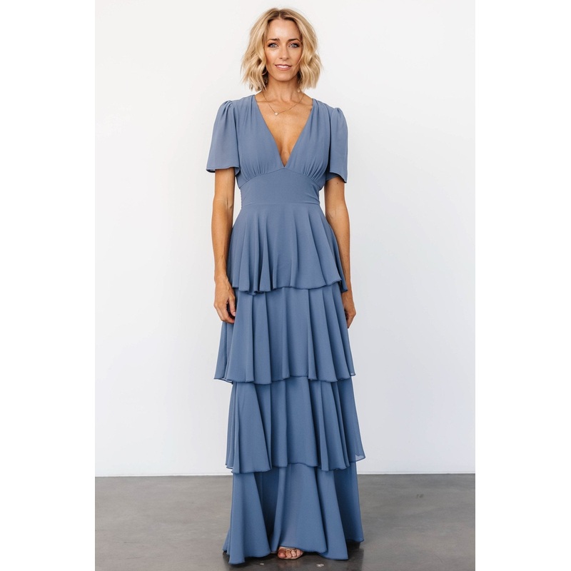 Montaigne Ruffle Maxi Dress | Whisper Blue