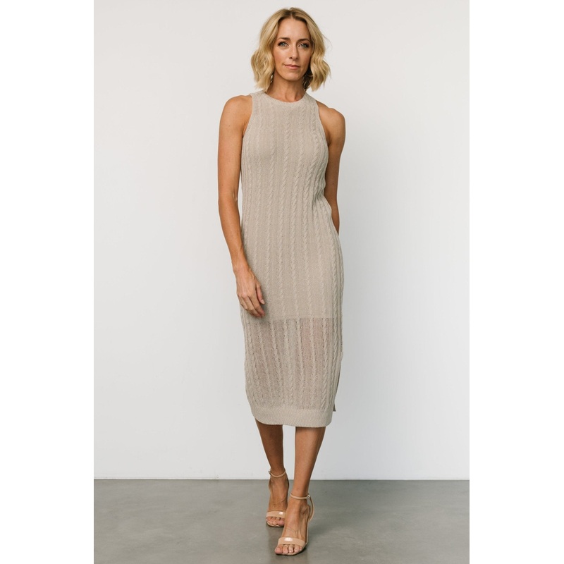 Nalani Knit Tank Dress | Stone