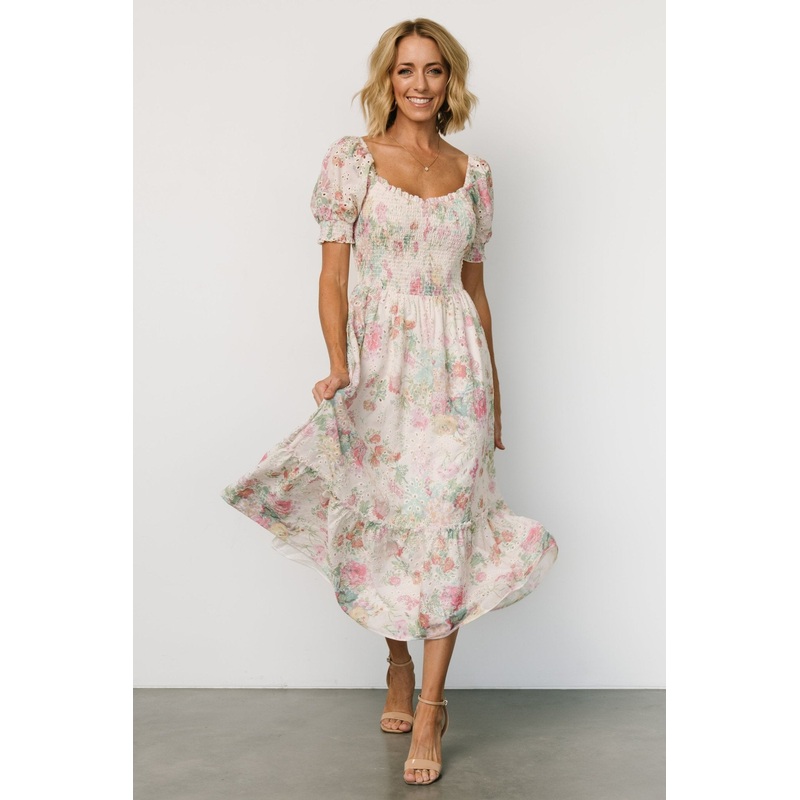 Piper Eyelet Midi Dress | Vintage Floral