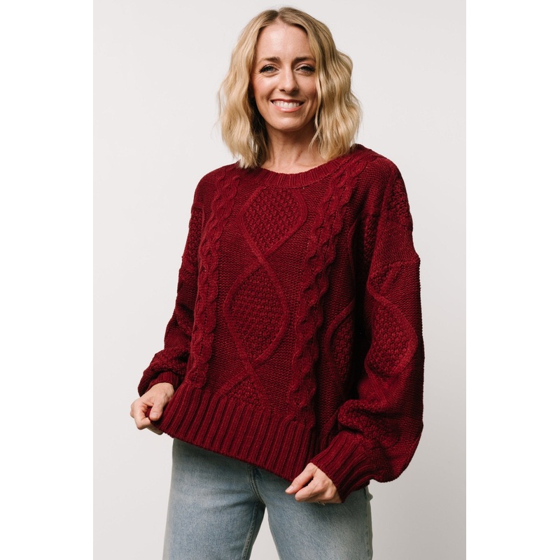 Anthony Knit Sweater | Wine|S|M|L