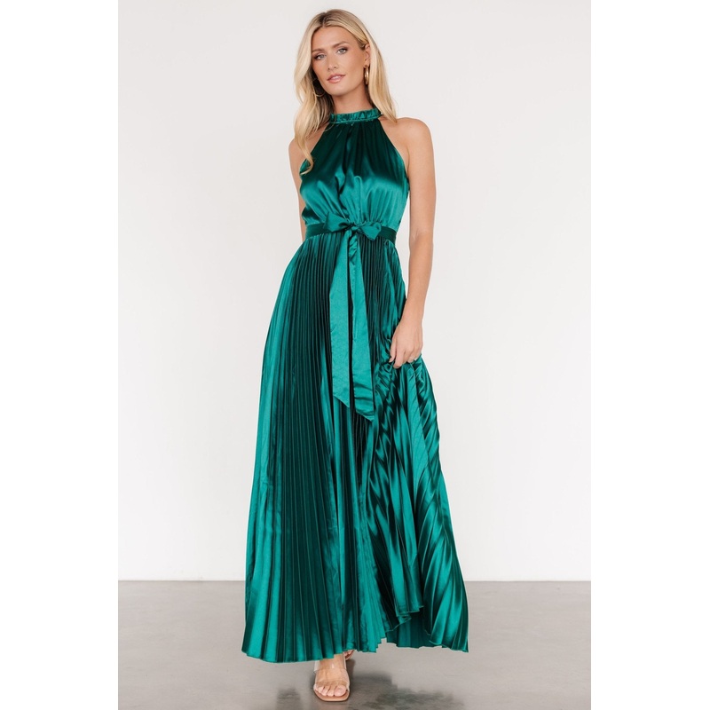 Capulet Pleated Maxi Dress | Emerald
