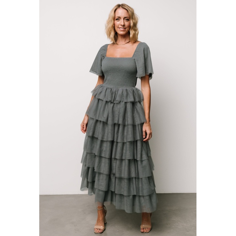 Cherise Tulle Tiered Dress | Blue Sage