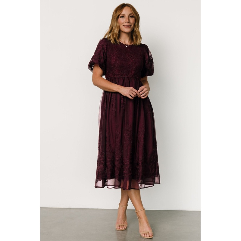 Corrine Embroidered Midi Dress | Mulberry