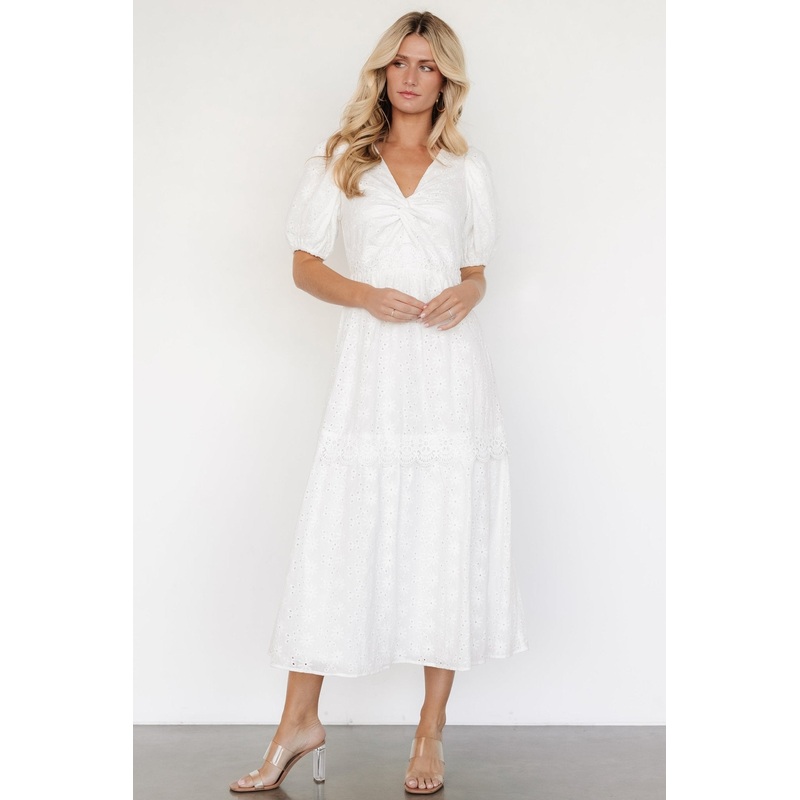 Jackie Eyelet Maxi Dress | Off White