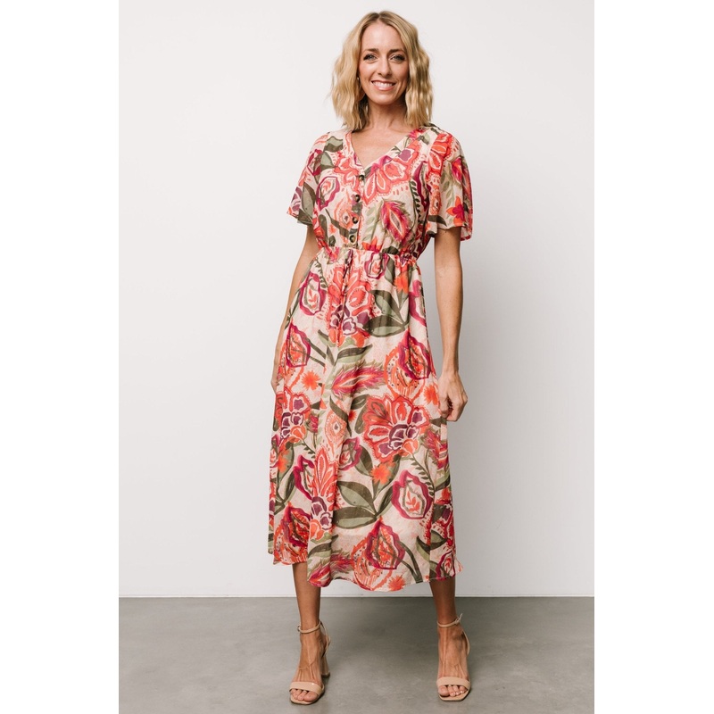 Junie Midi Dress | Multi Print