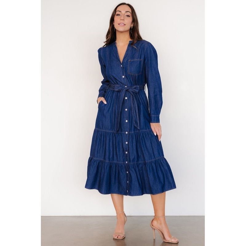 Misty Midi Dress | Denim Blue|XS|S|M|L|XL