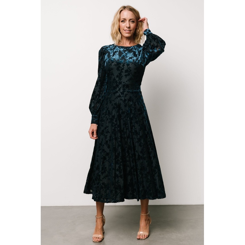 Savi Tie Back Dress | Deep Teal