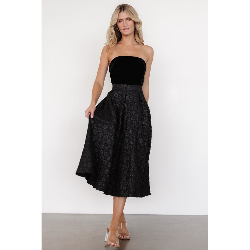 Sila Strapless Dress | Black|S|M|L