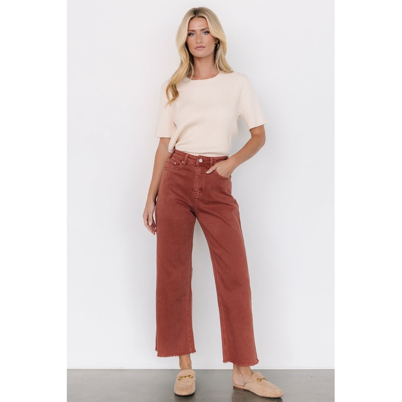 Spence Denim Pants | Terracotta