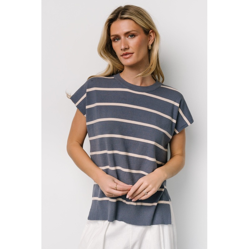 Ada Dolman Top | Slate + Natural