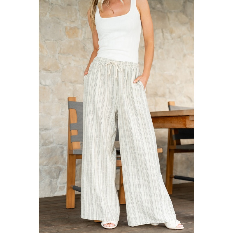 Antale Pants | Natural Multi Stripe