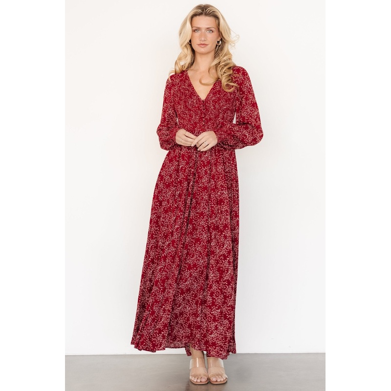 Anya Maxi Dress | Crimson Print