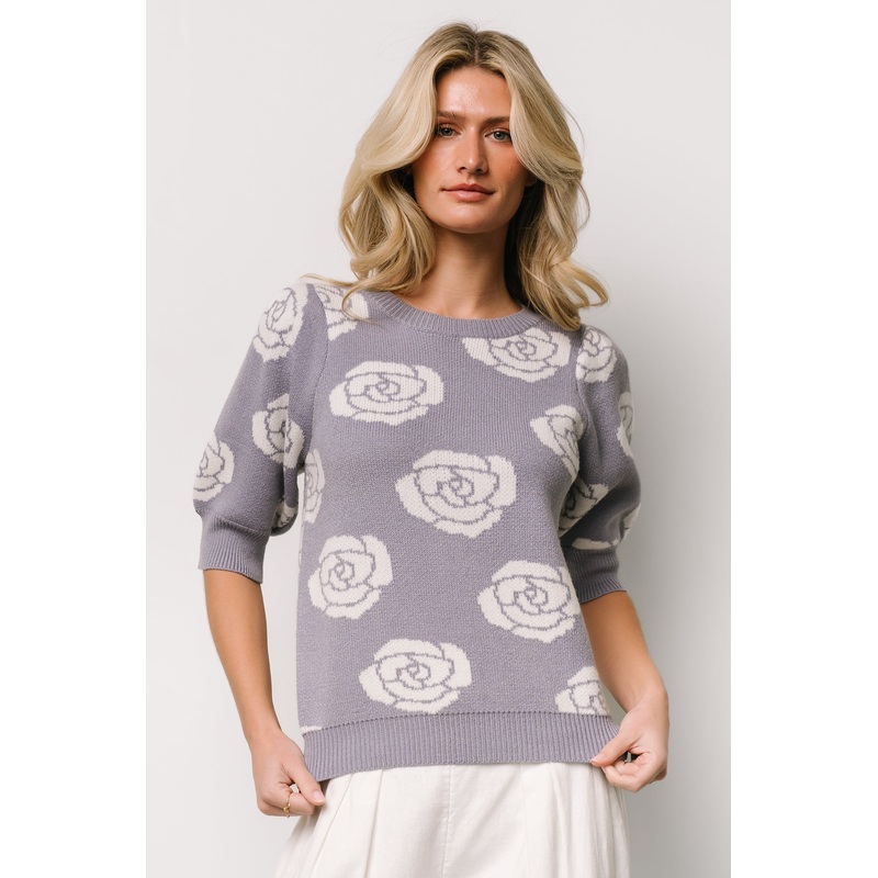 Belle Sweater Top | Dusty Lavender