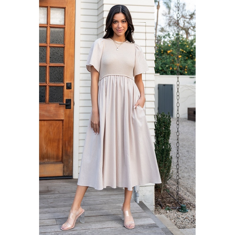 Cici Sweater Dress | Natural|XS|S|M|L|XL