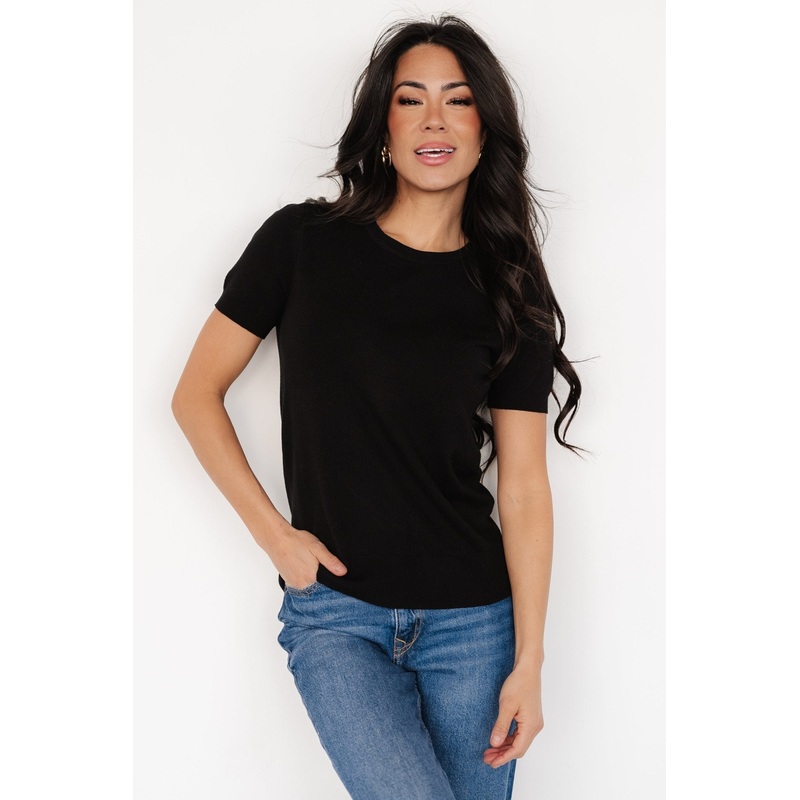 Hannah Knit Top | Black|XS|S|M|L|XL|1XL|2XL|3XL