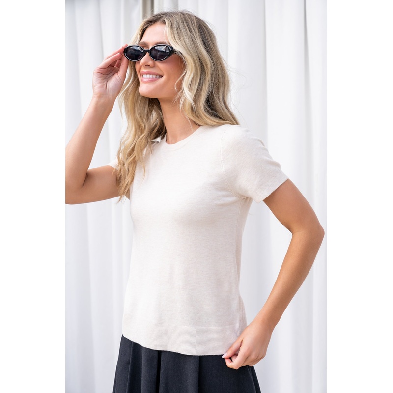 Hannah Knit Top | Oatmeal|XS|S|M|L|XL|1XL|2XL|3XL