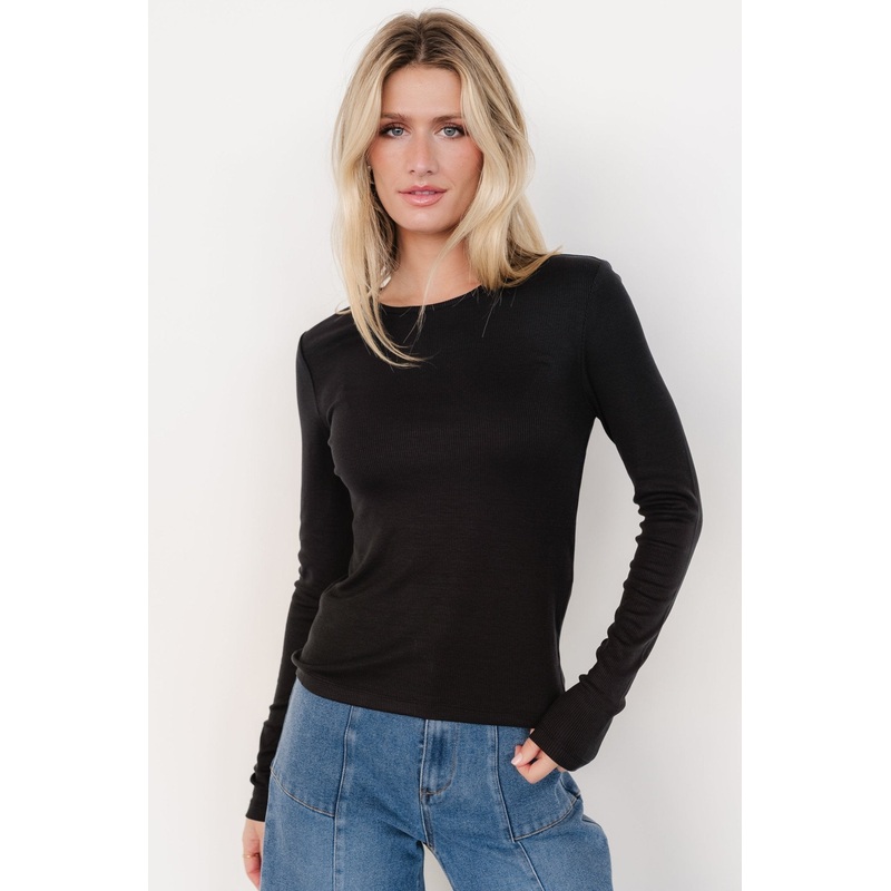 Menka Ribbed Top | Black|S|M|L|XL