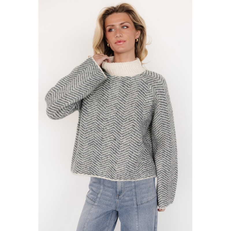 Trisha Knit Sweater | Balsam Stripe