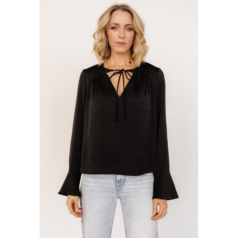 Westminster Satin Top | Black|XS|S|M|L|XL